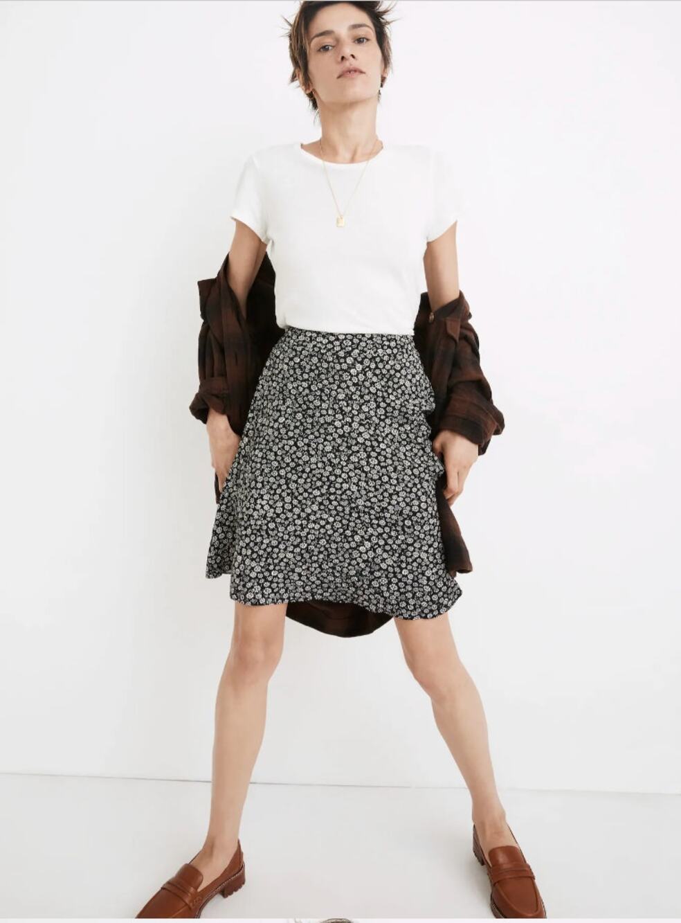 MADEWELL A-Line Mini Skirt in Parisian Ditsy NB885 // 6